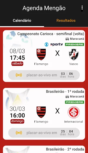 Agenda do Mengão