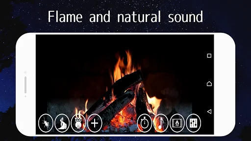 Healing fire and nature sounds