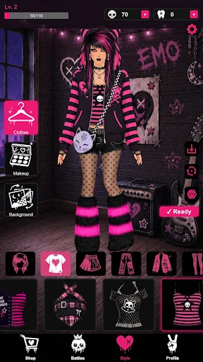 Emo dress up game