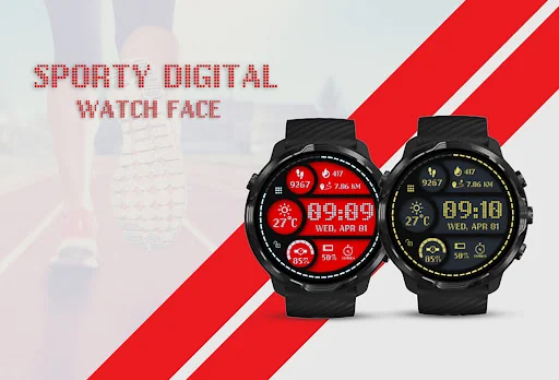 Sporty Digital Watch Face