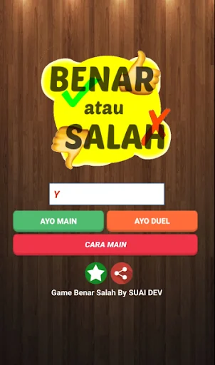 Game Benar Salah Tebak Tebakan