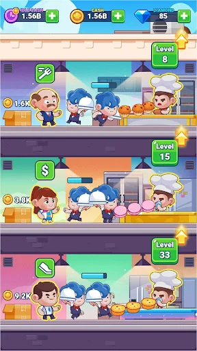 Idle Tycoon Game - Restaurant