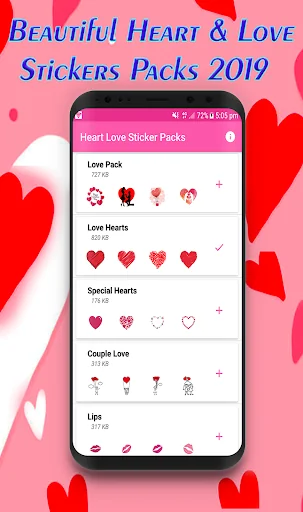 Heart Love Stickers WAstickers