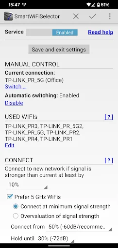 SmartWiFiSelector: strong WiFi