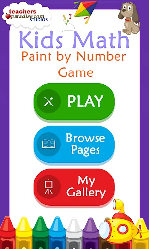 Kids Math Paint by Number Game