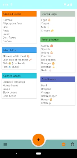 Shared Grocery List & Budget