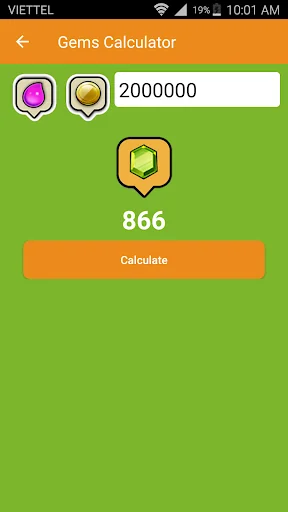 Gems Calculator for CoC 2018