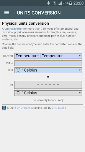 Units Converter for 750+ physi
