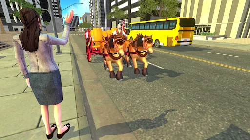 Horse Cart Taxi Cab Driver