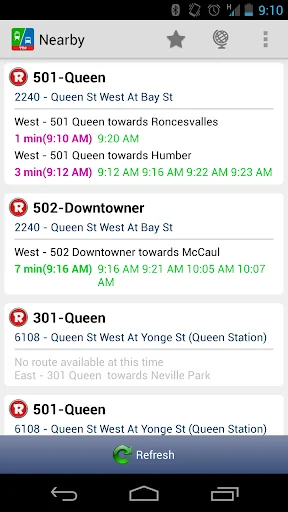 Toronto Live Bus Schedule TTC