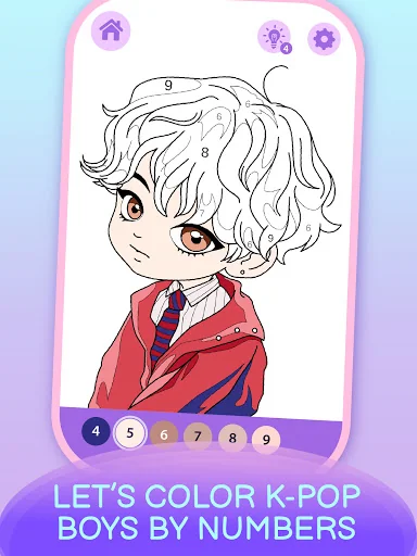 KPOP Chibi Coloring by Number