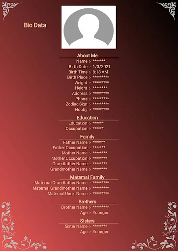 Marriage Biodata Maker