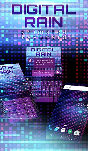 Digital Rain Animated Keyboard