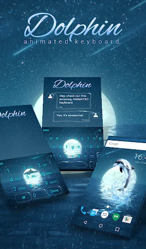 Dolphin Keyboard Wallpaper HD