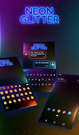 Neon Glitter Wallpaper