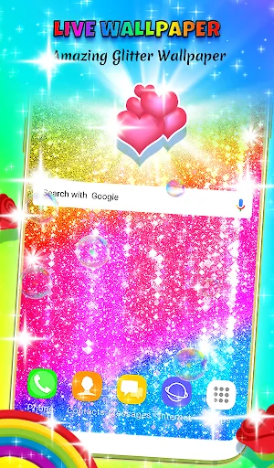 Rainbow Glitter Wallpaper