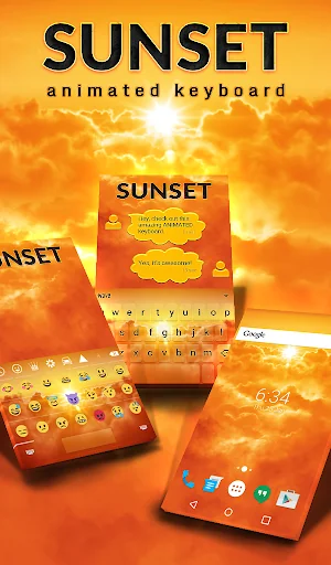 Sunset Animated Keyboard Theme