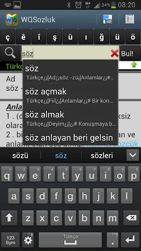 WQSozluk- Turkish Offline Dict