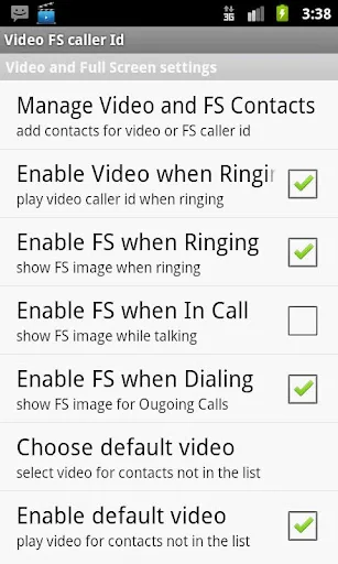 Video Full Screen Caller ID Tr