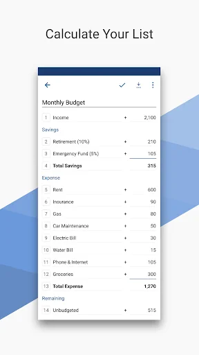 CalcList - Calculate Your List