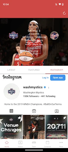 Washington Mystics Mobile