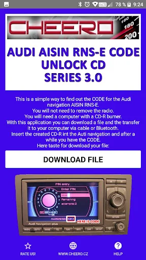 RADIO CODE for AUDI AISIN RNSE