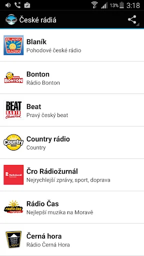 Czech radios streamplayer