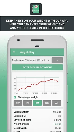 Weight diary & BMI calculator