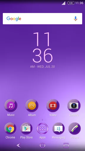 Shiny Purple Theme for Xperia