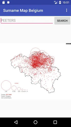 Surname Map Belgium