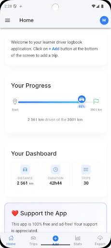 My learner driver log
