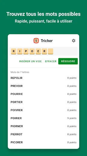 Tricher au SCRABBLE : appli de