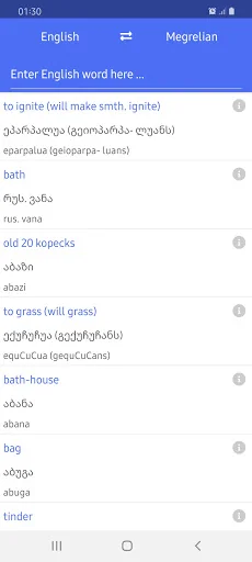 Georgian Megrelian Dictionary