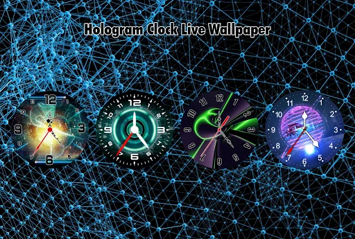 Hologram Clock Live Wallpaper