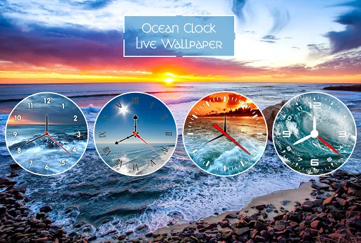 Ocean Clock Live Wallpaper