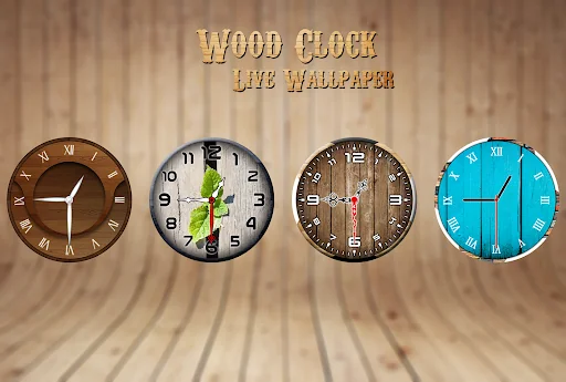 Wood Clock Live Wallpaper