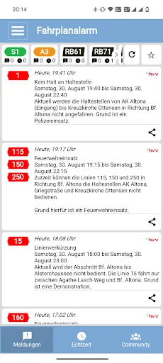 Fahrplanalarm