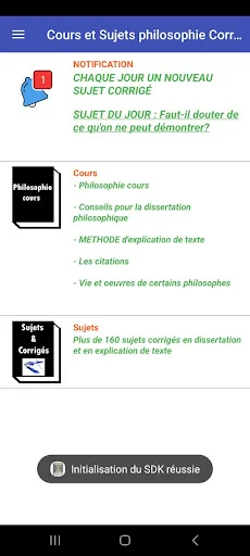 Philosophie cours et sujets