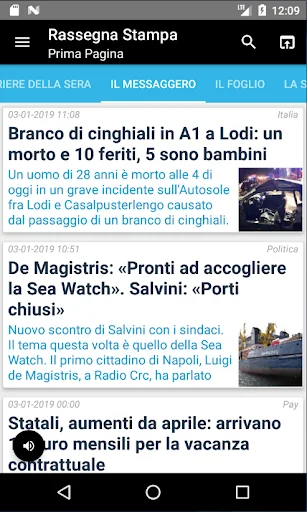 RS Prima Pagina - Notizie