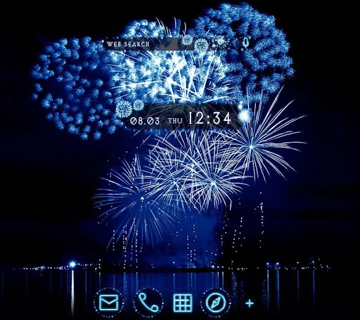 Blue Fireworks Theme