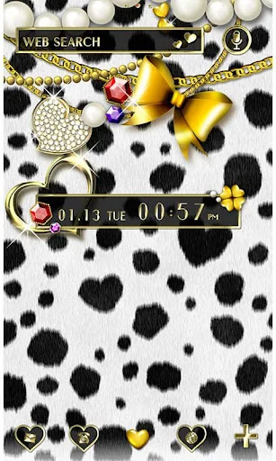 Cute Theme Dalmatian Hearts