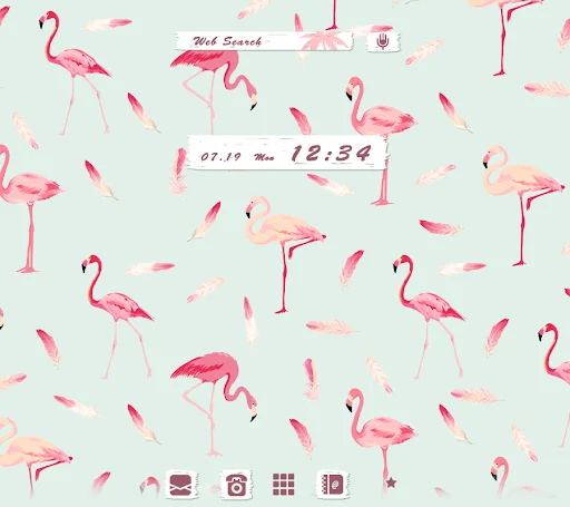 Cute Wallpaper Flamingos Theme