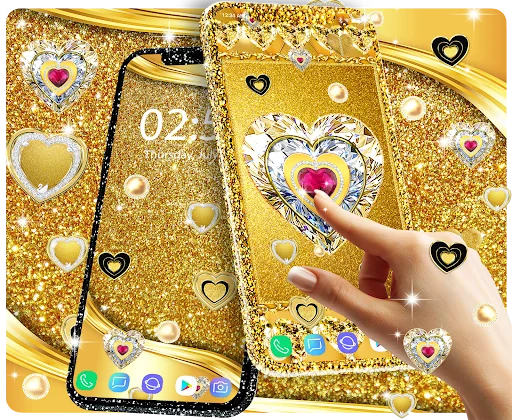 Gold live wallpaper