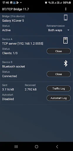 Bluetooth TCP Bridge