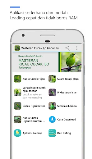 Masteran Cucak Ijo Full Isian