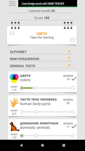 Learn Russian words with ST