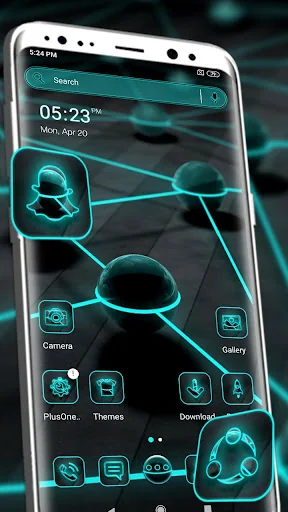 Neon Laser Sphere Theme