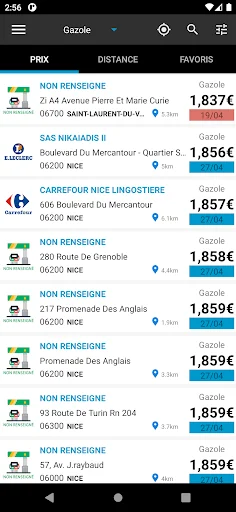 Prix des Carburants