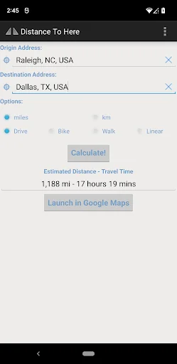 Distance to Here