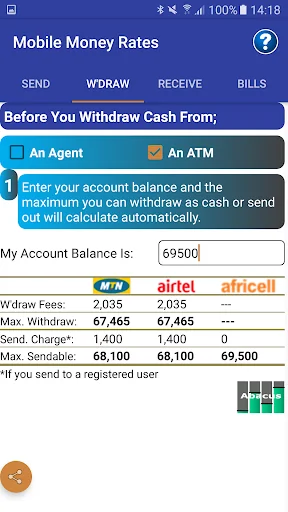 Mobile Money Rates Calculator